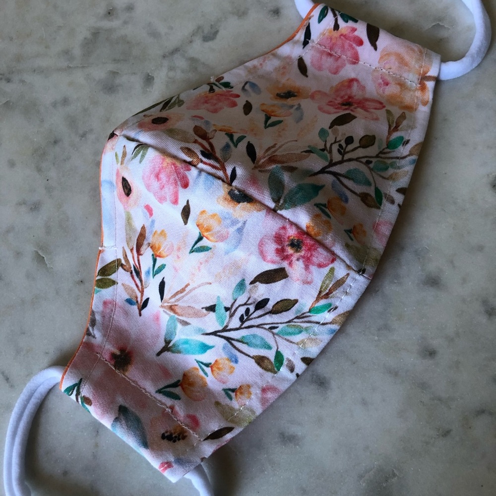 Pretty floral- Handmade cotton mask